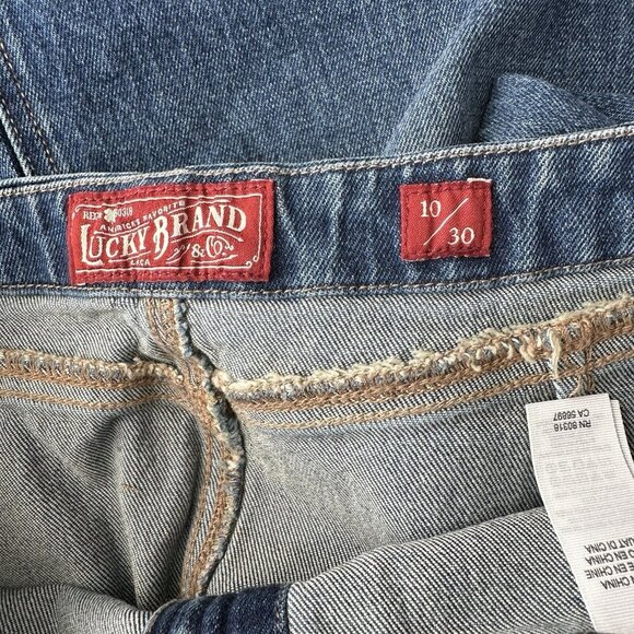 Lucky Brand Denim A-Line Skirt Womens Size 10/30 Blue Button Up - Picture 6 of 8